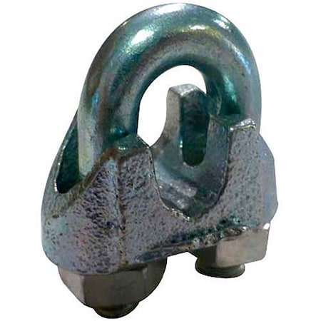 Advantage Malleable Steel Zinc Plated Wire Rope Clip, 1/8 Diameter MWRC125P6